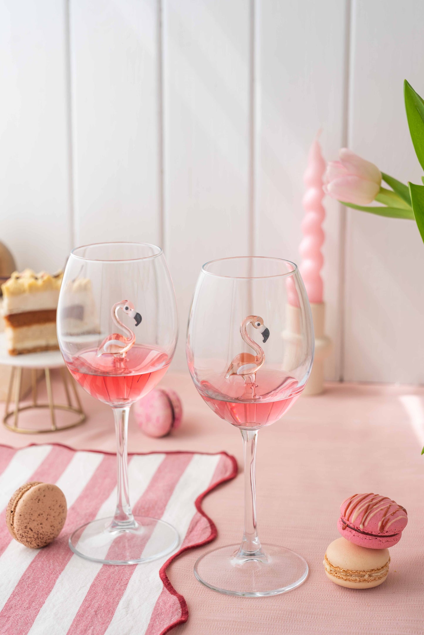 Wine Glasses Flamingo