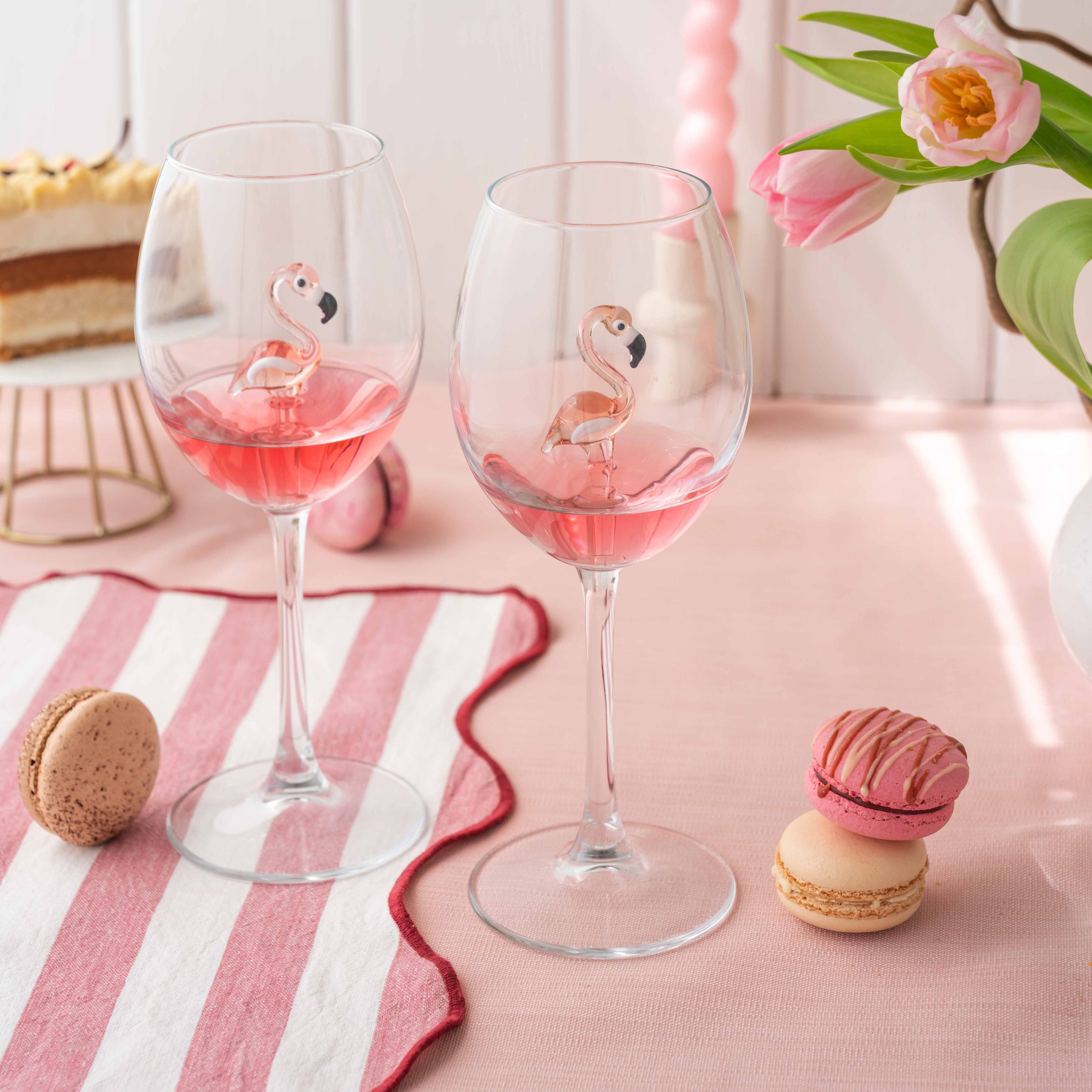 Wine Glasses Flamingo  minizooberlin