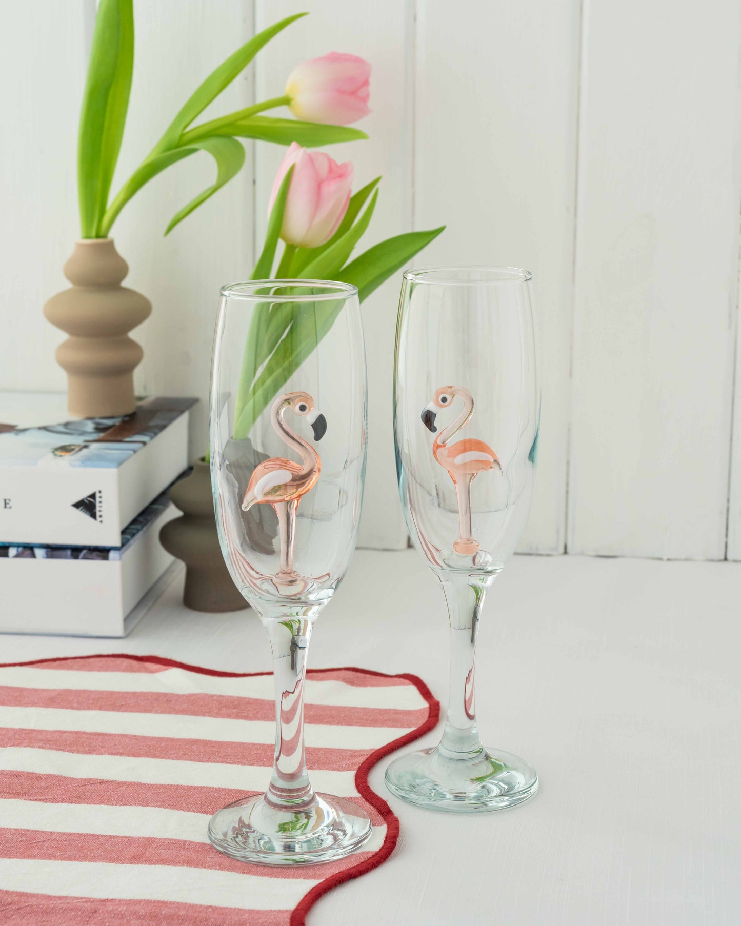 Champagne Glass Flamingo