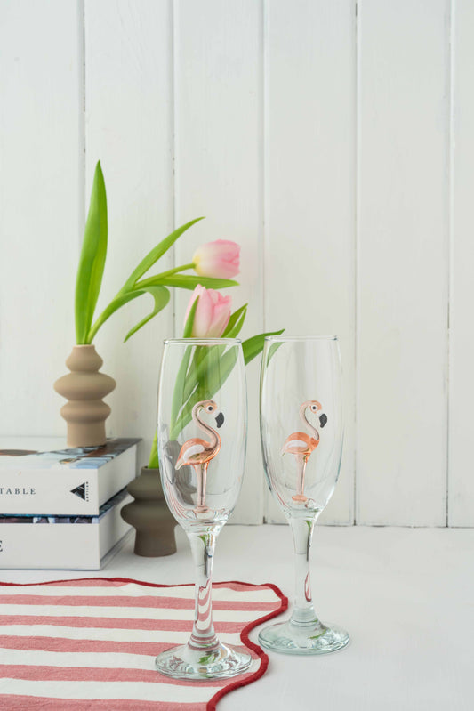 Champagne Glass Flamingo
