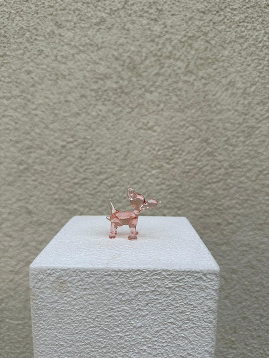 Pink Fish Glass Figurines