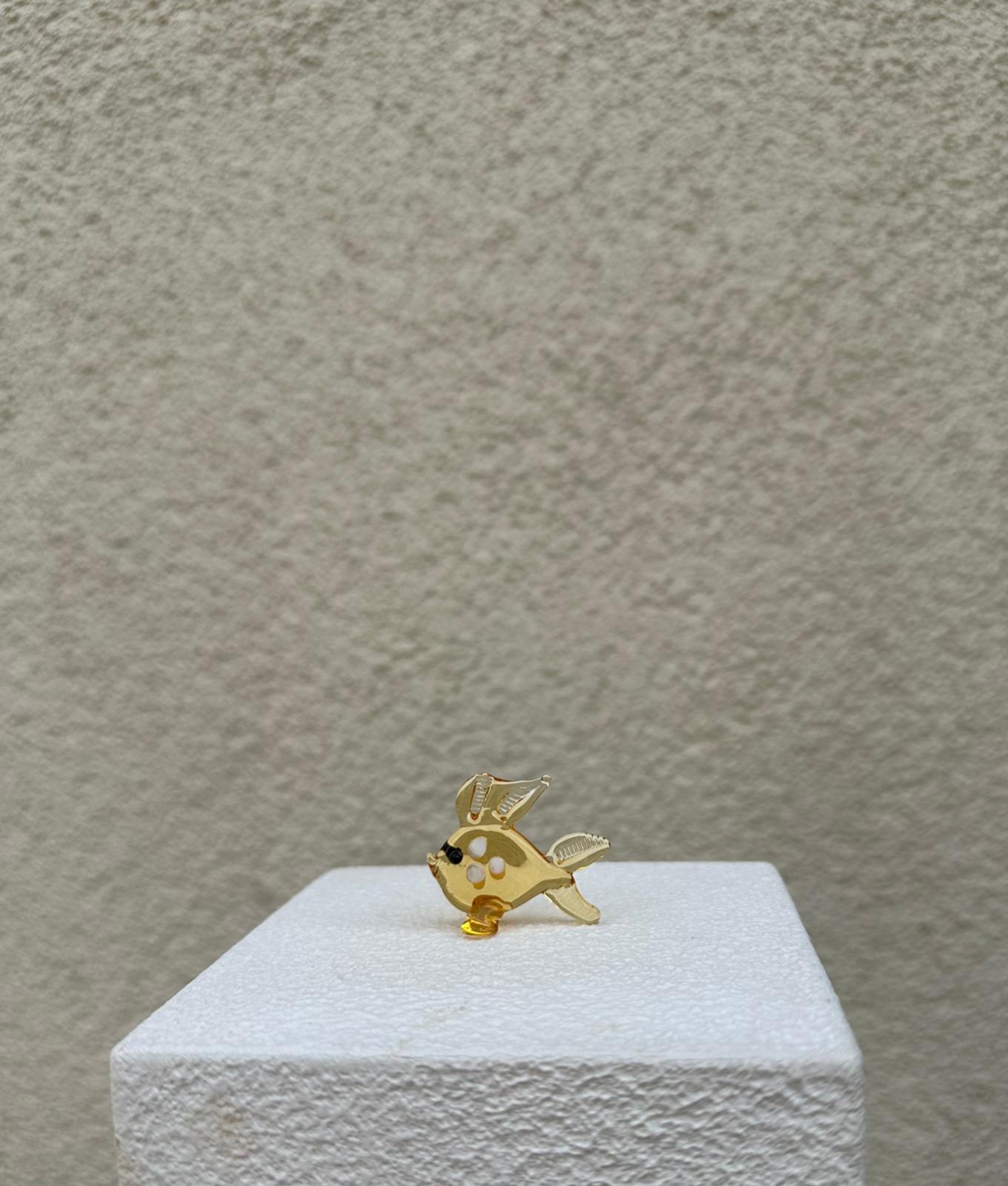 Yellow Fish Glass Figurines