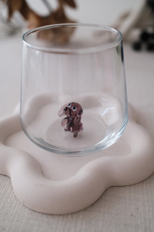 Dog Glass Purple