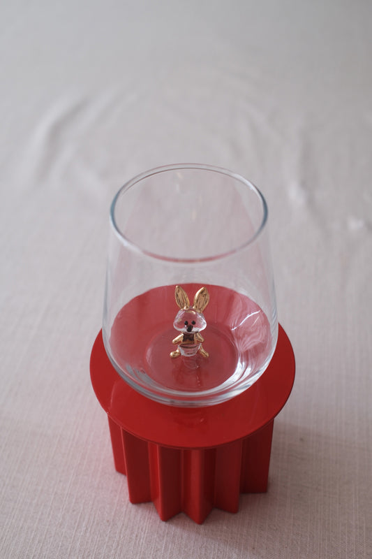 Gold Bunny Glass
