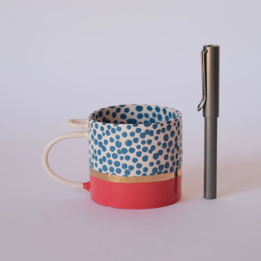Ceramic Cup Blue Freckles