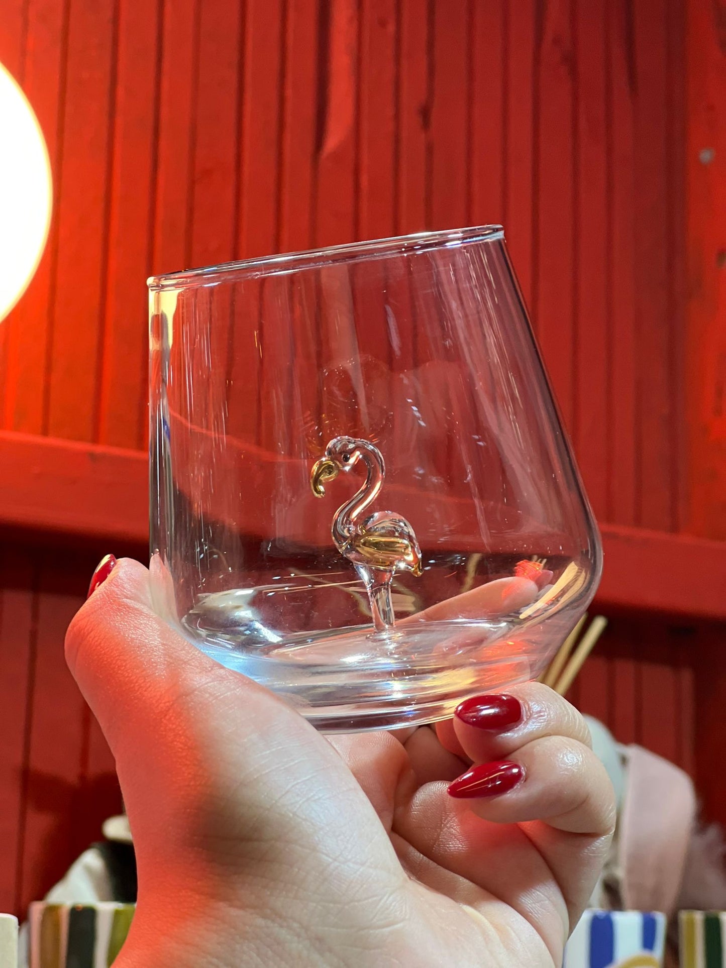 Gold Flamingo Glass