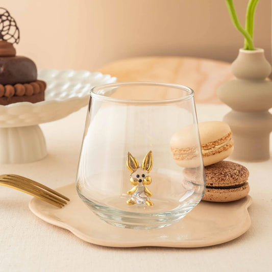 Gold Bunny Glass