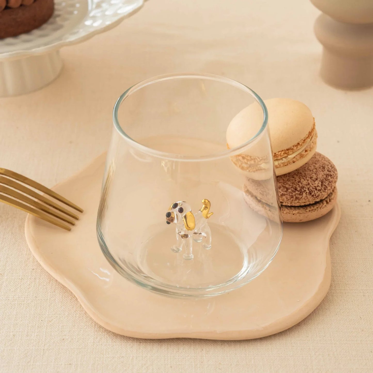 Gold Dog Glass