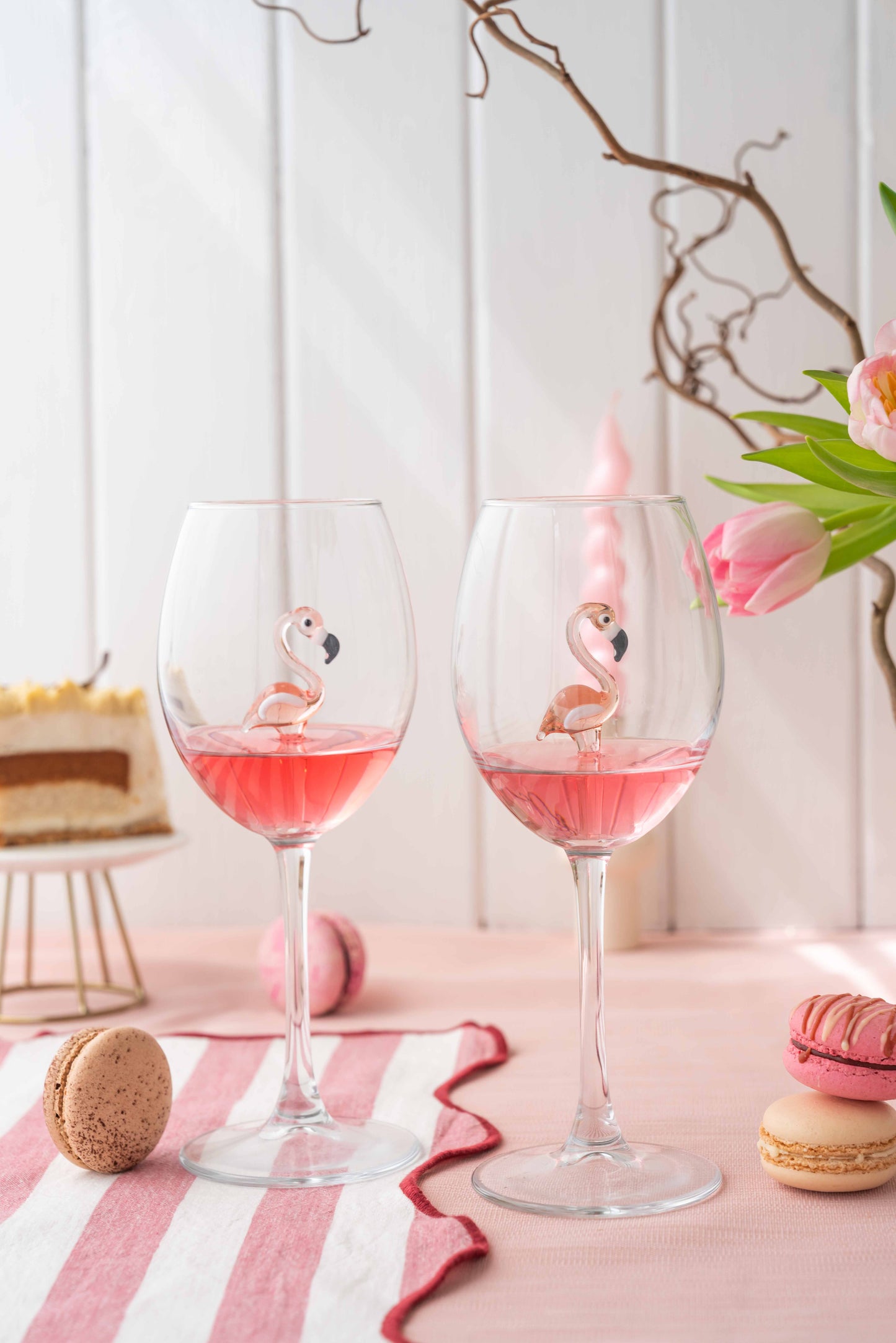 Wine Glasses Flamingo