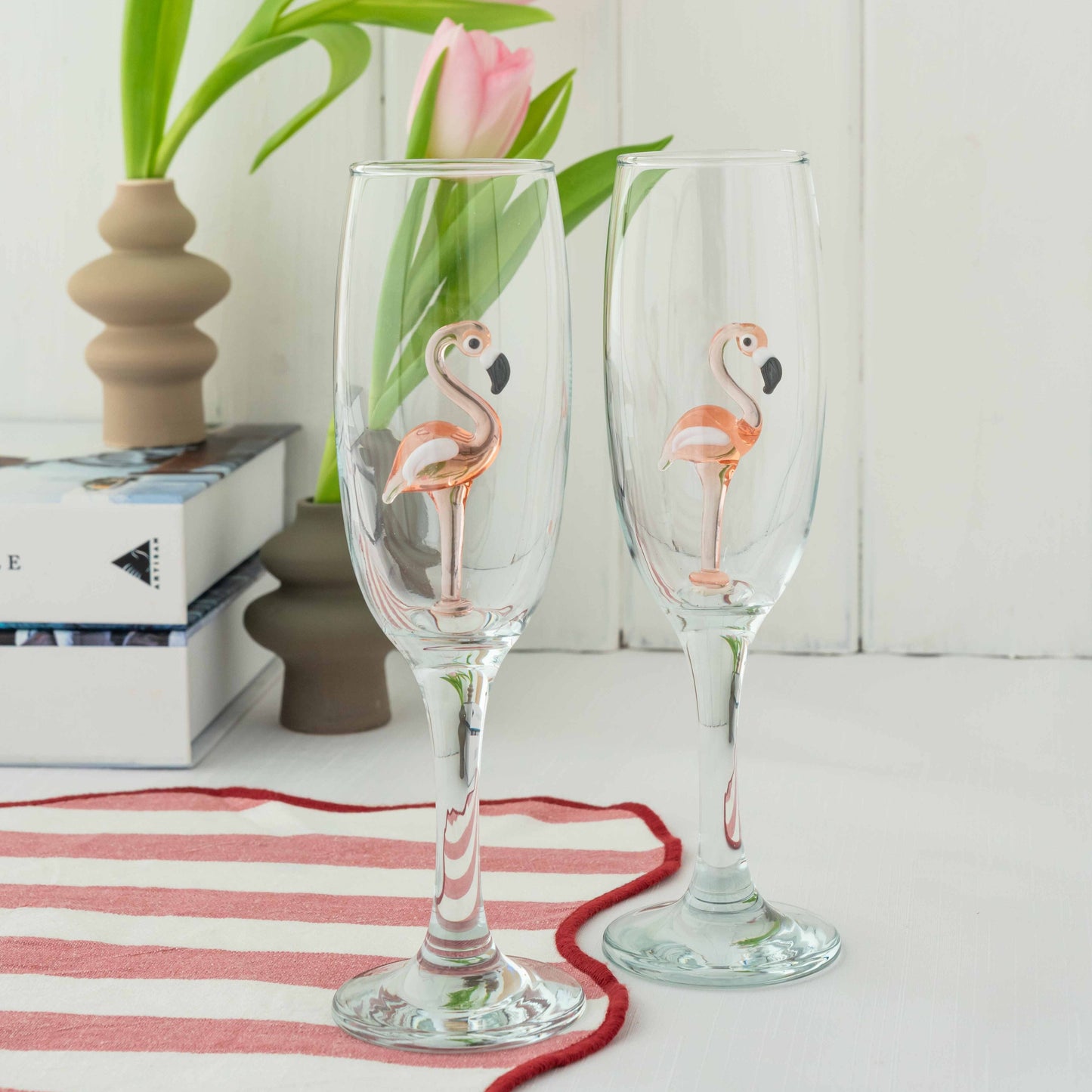 Champagne Glass Flamingo