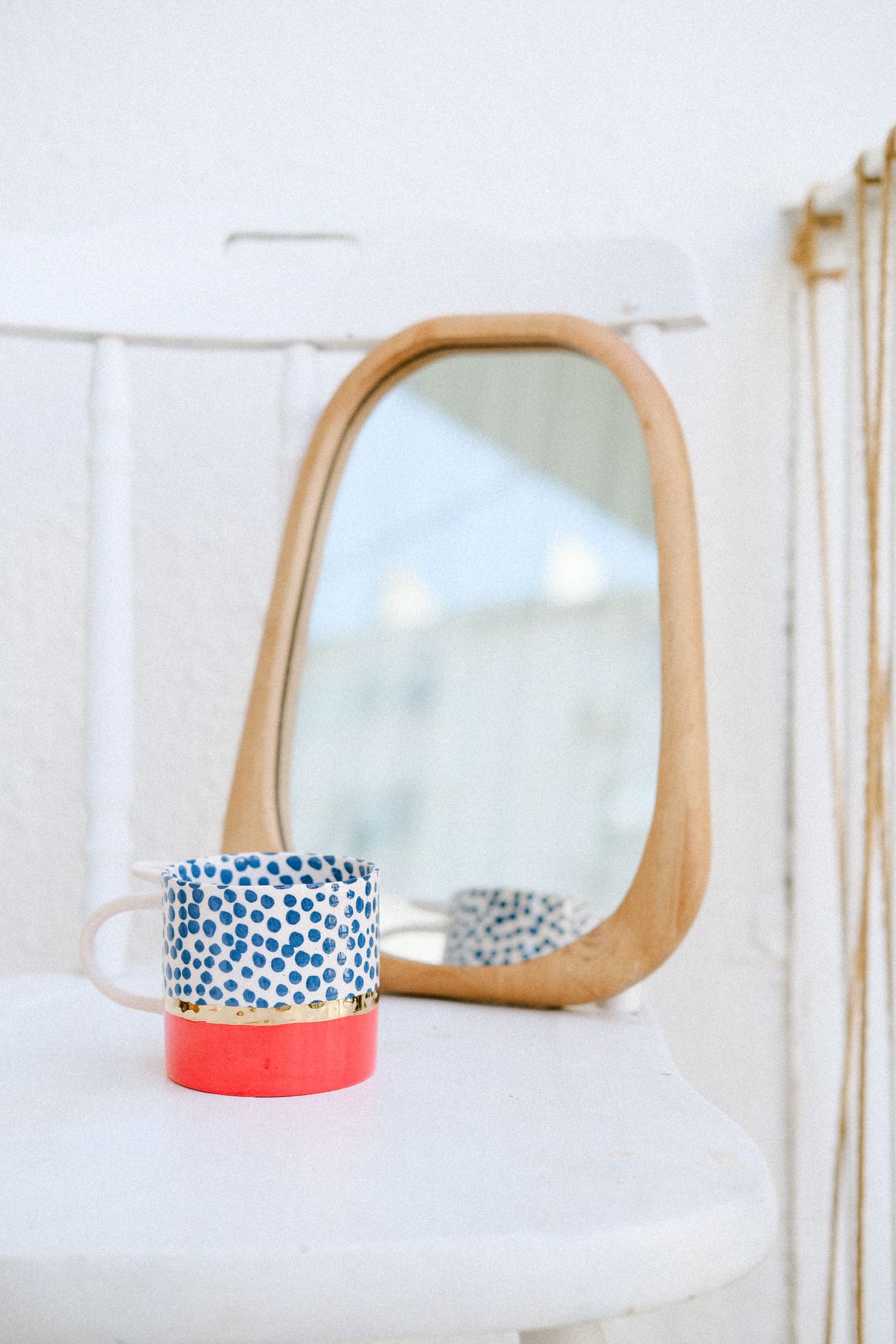 Ceramic Cup Blue Freckles