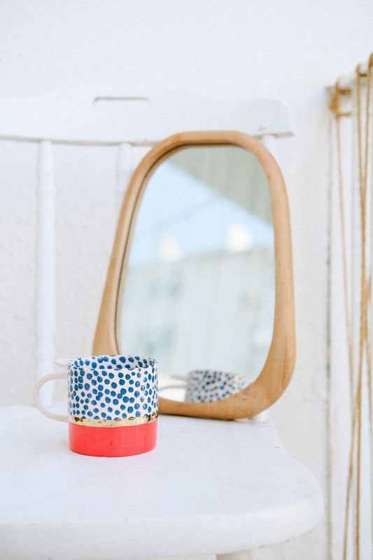 Ceramic Cup Blue Freckles