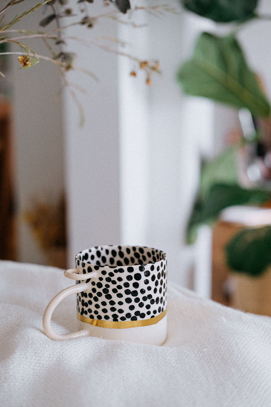 Ceramic Cup Black Freckles