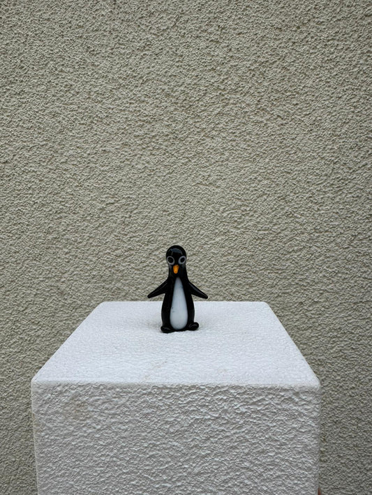 Black Penguin Glass Figurines