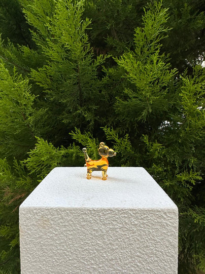 Yellow Baloon Dog Glass Figurines