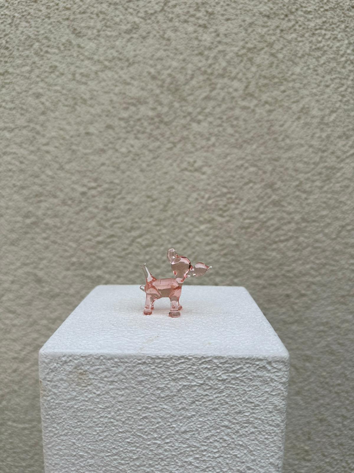 Pink Fish Glass Figurines
