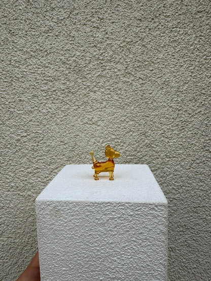 Yellow Baloon Dog Glass Figurines