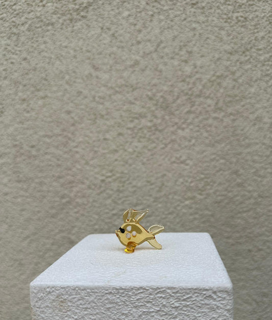 Yellow Fish Glass Figurines