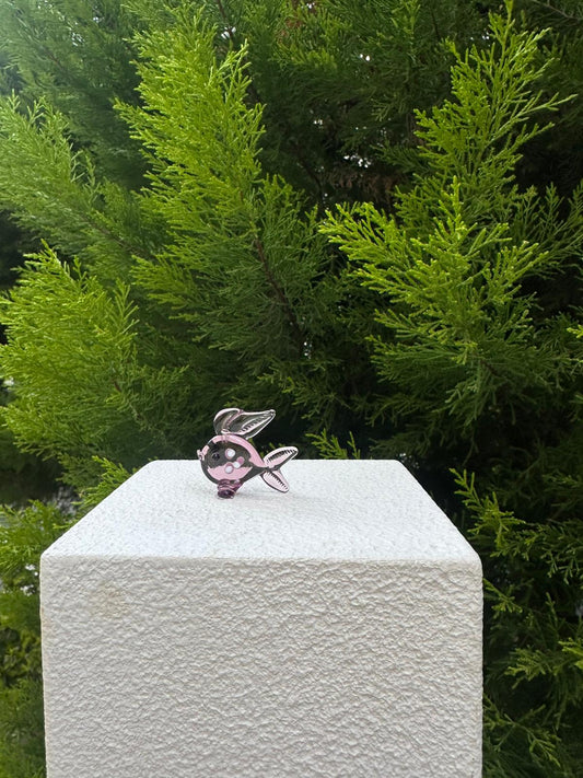 Purple Fish Glass Figurines