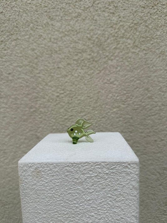 Green Fish Glass Figurines