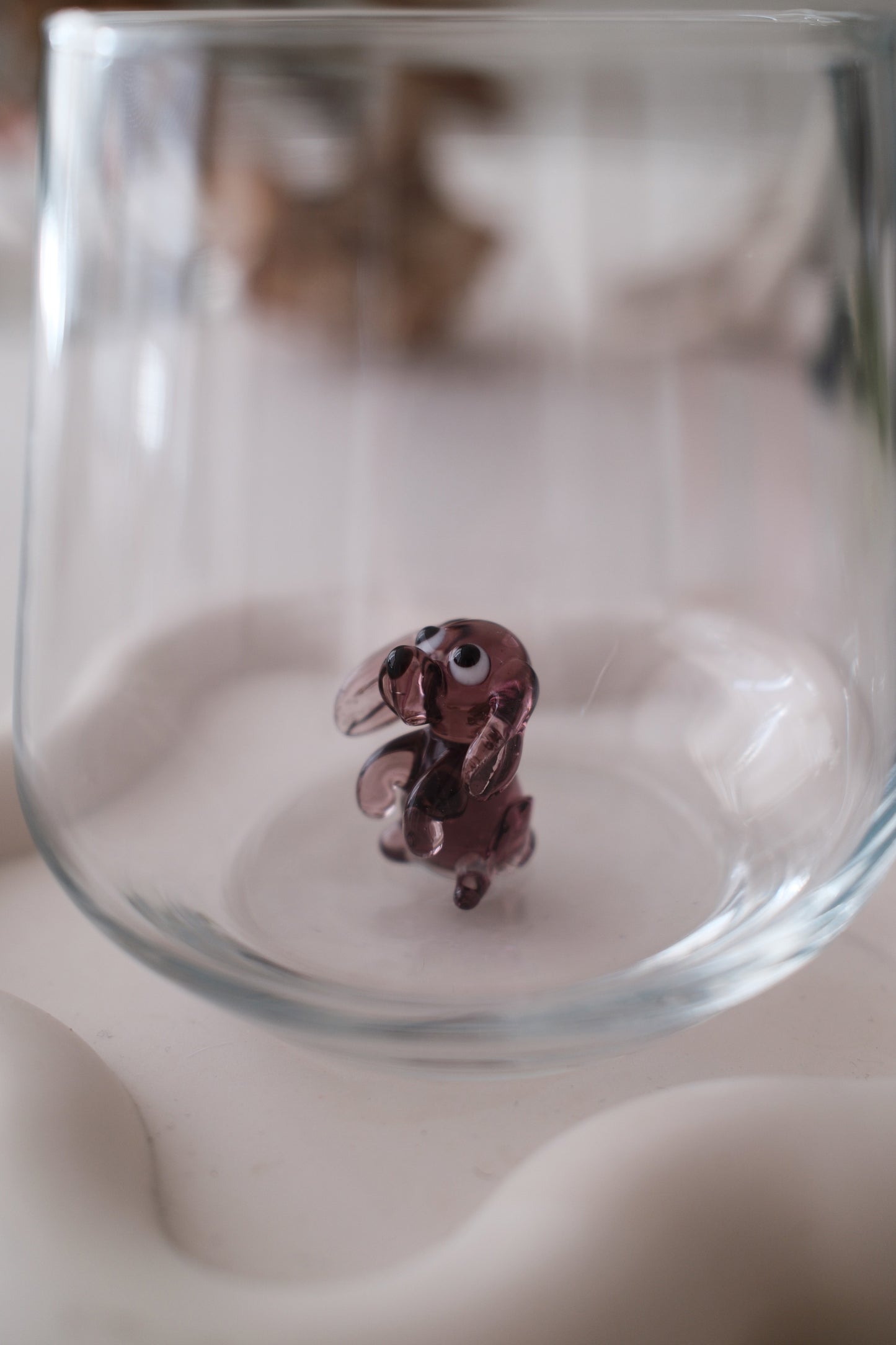 Dog Glass Purple