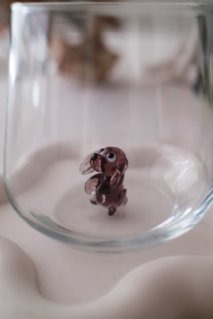 Dog Glass Purple