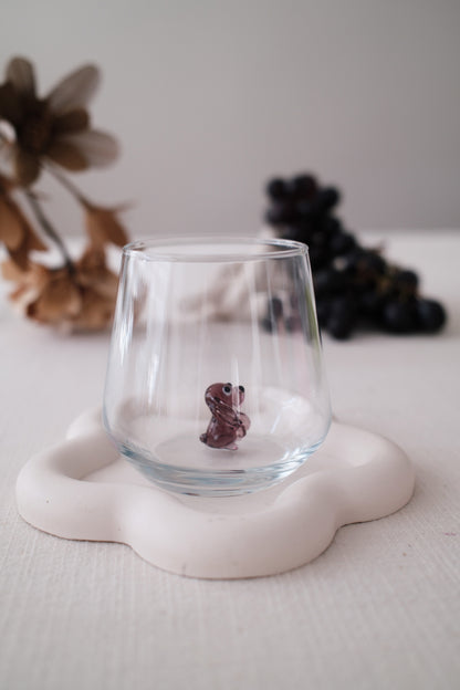 Dog Glass Purple