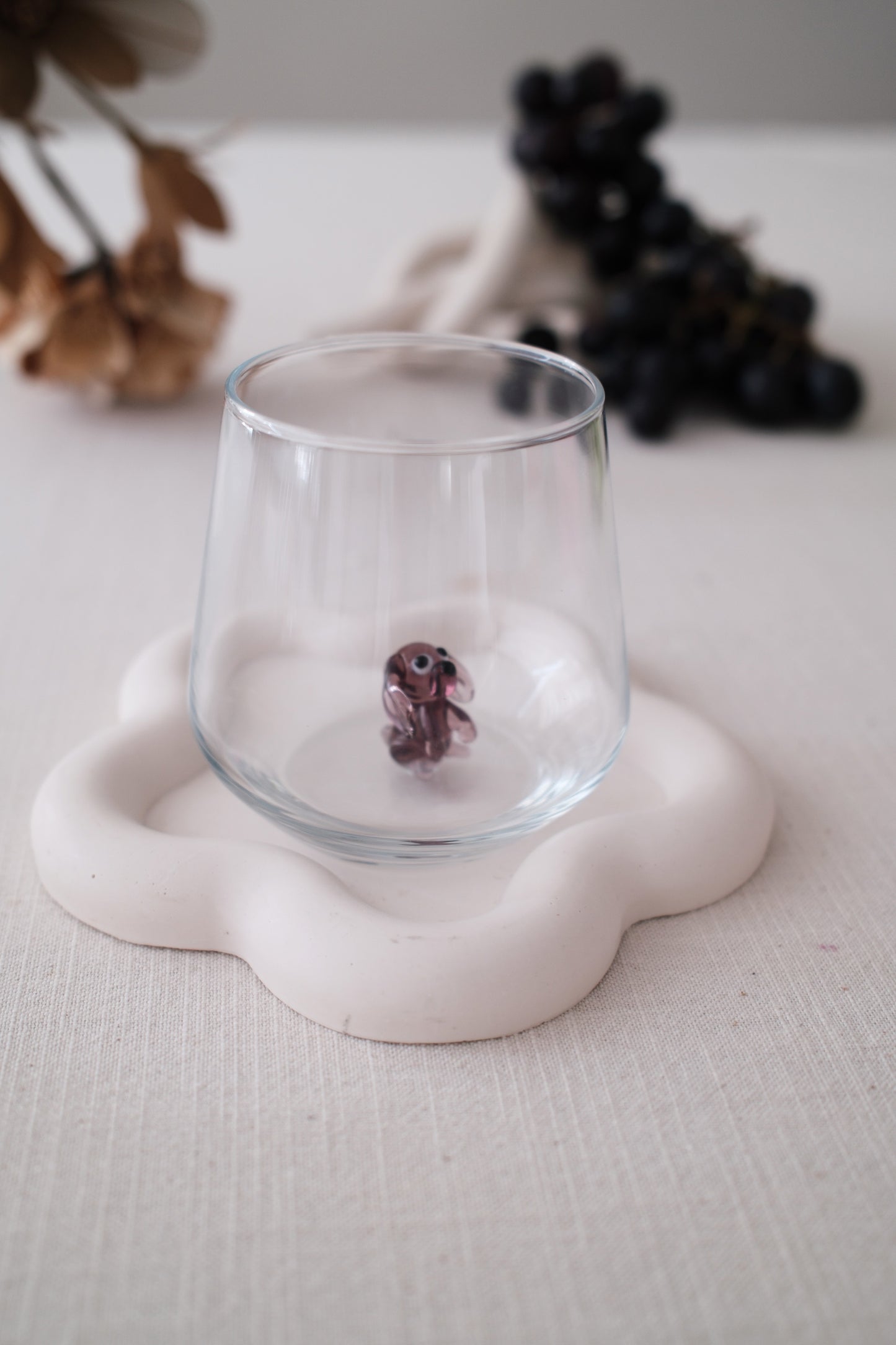 Dog Glass Purple