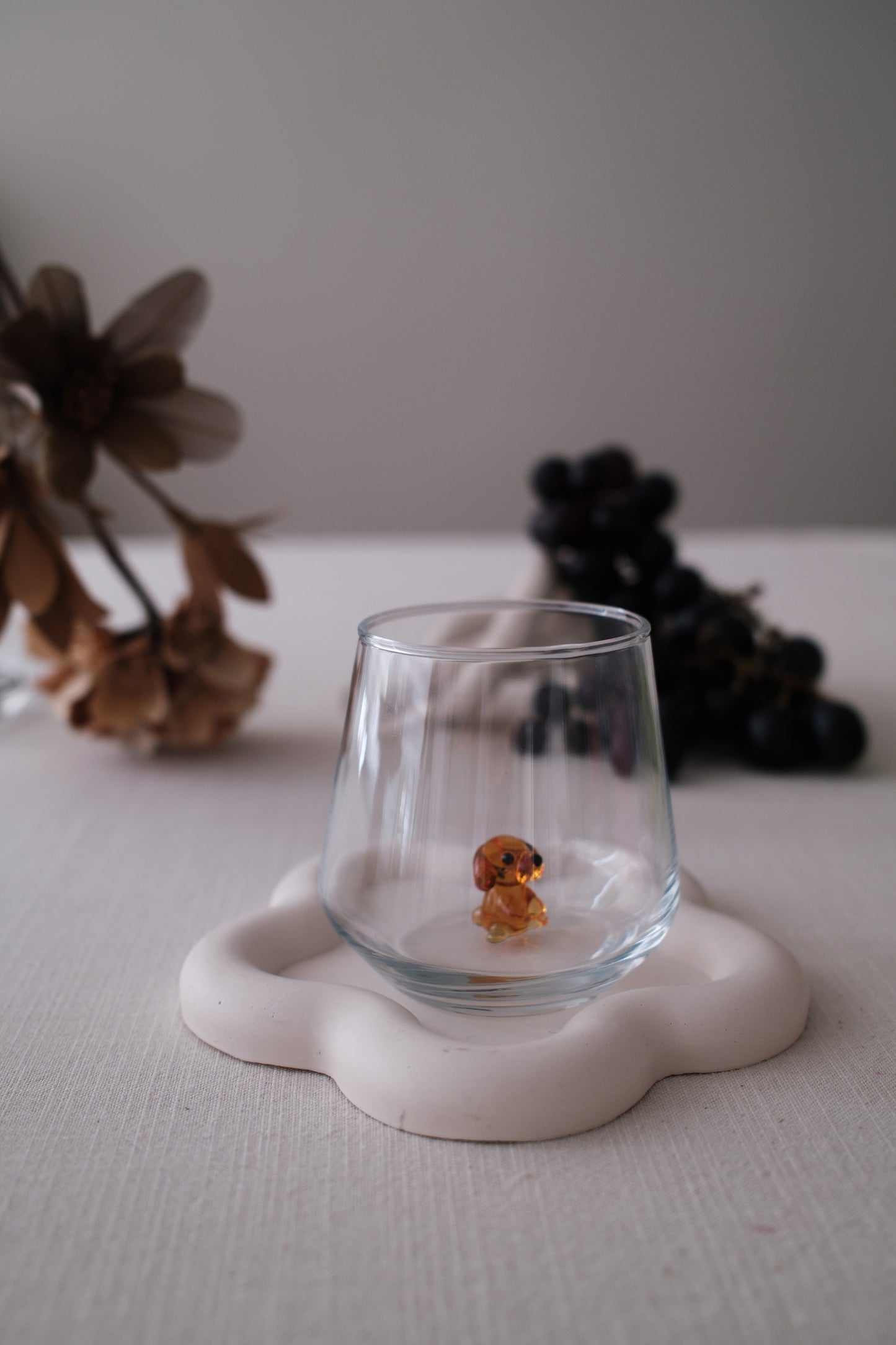 Dog Glass Amber