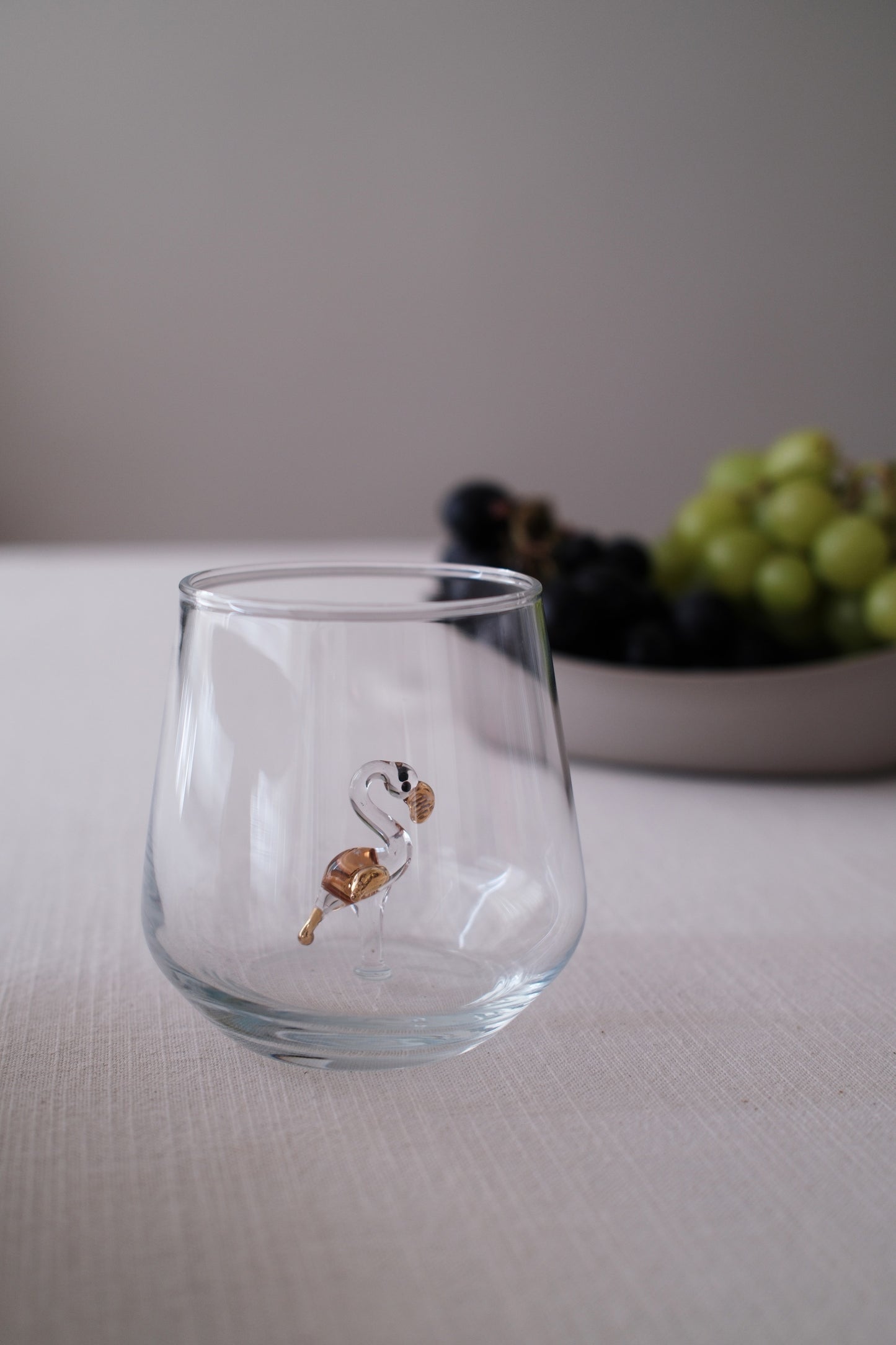 Gold Flamingo Glass