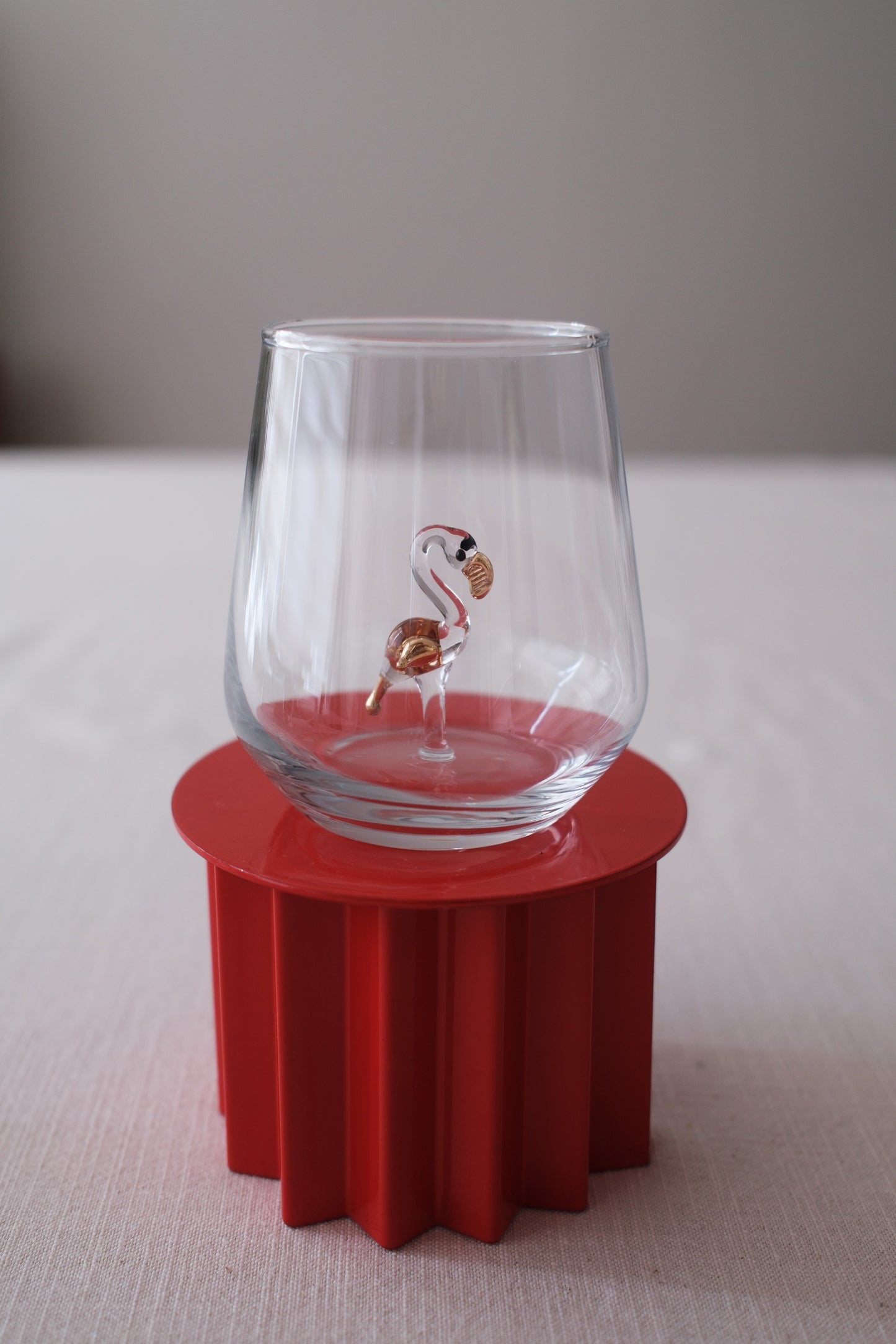 Gold Flamingo Glass