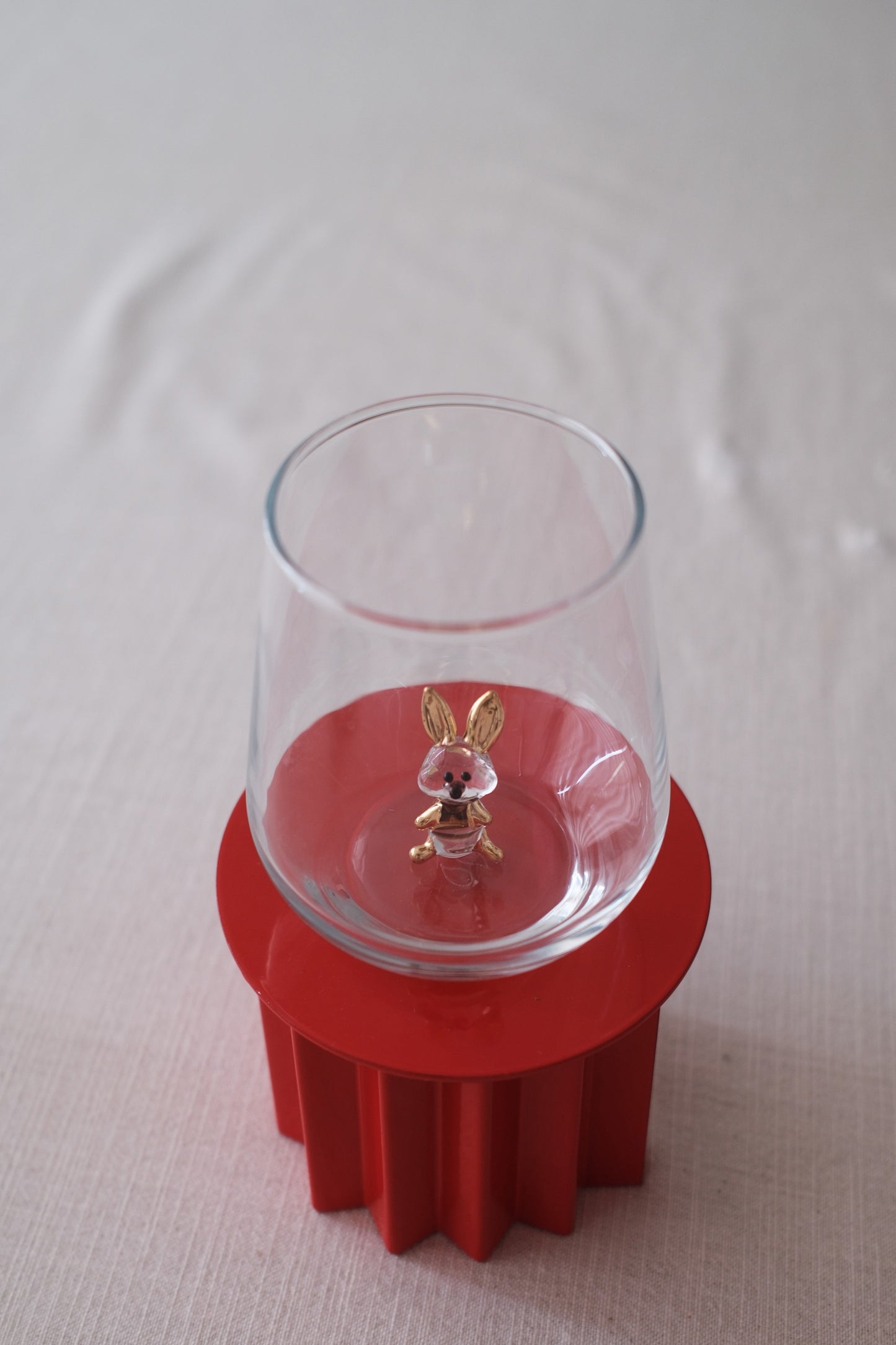 Gold Bunny Glass