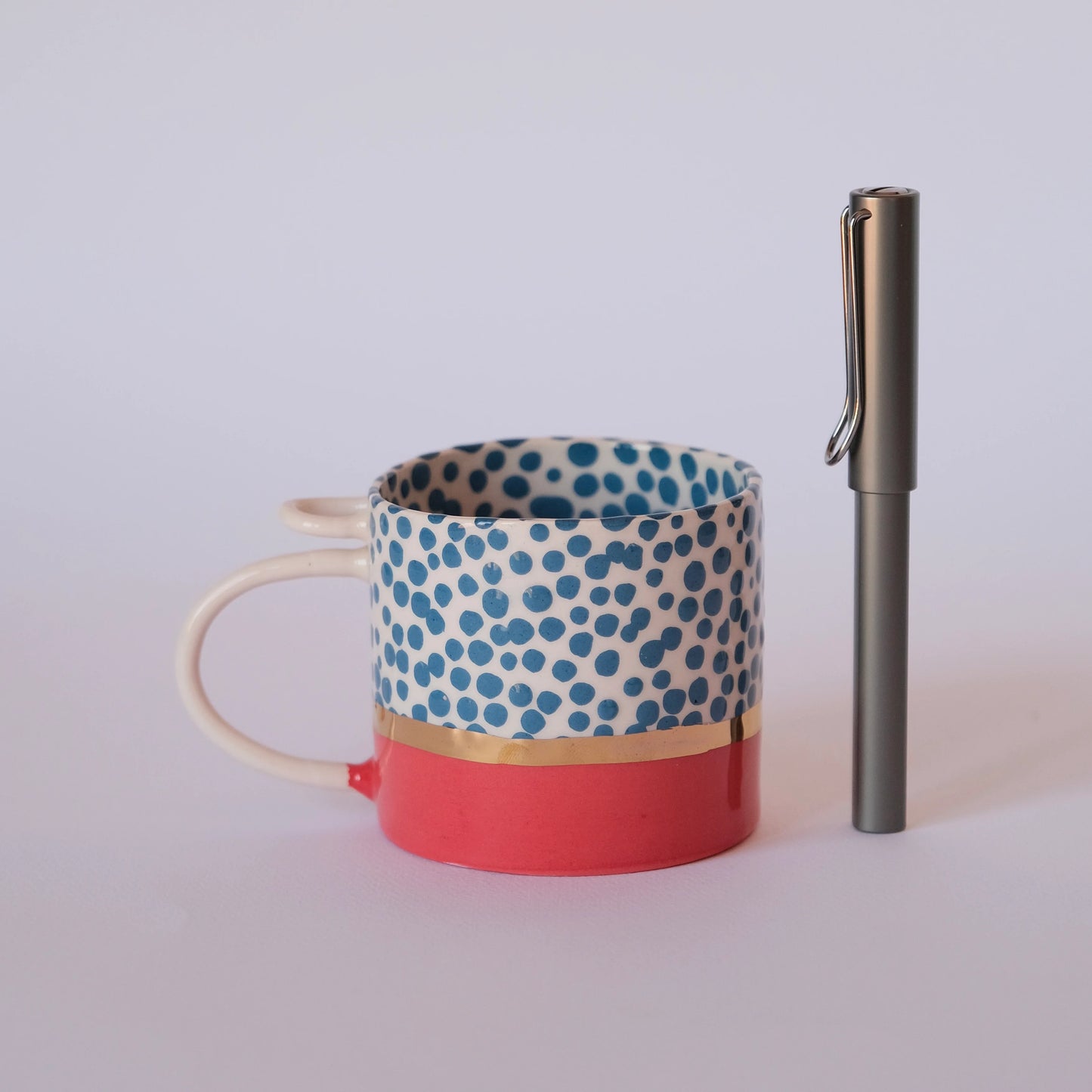 Ceramic Cup Blue Freckles