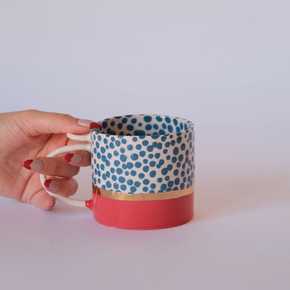Ceramic Cup Blue Freckles