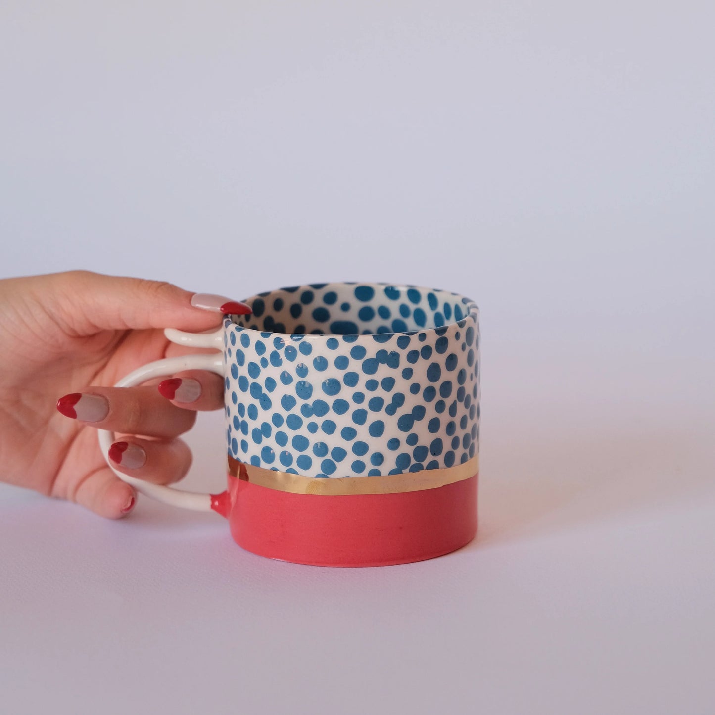 Ceramic Cup Blue Freckles