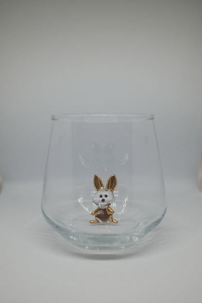 Gold Bunny Glass