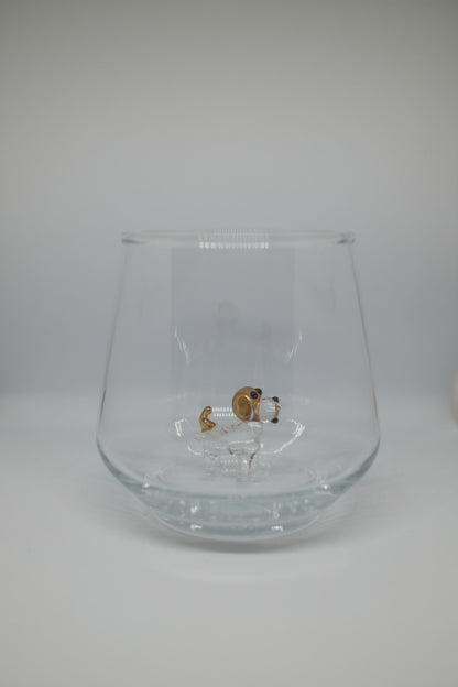 Gold Dog Glass