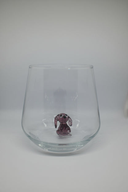 Dog Glass Purple