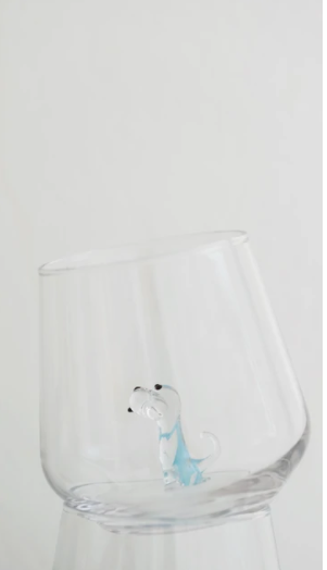Hundglas Blau